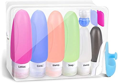 Travel Bottles, Wedama Leakproof Silicone Travel Containers TSA Approved SqueezableTravel Bottles... | Amazon (US)