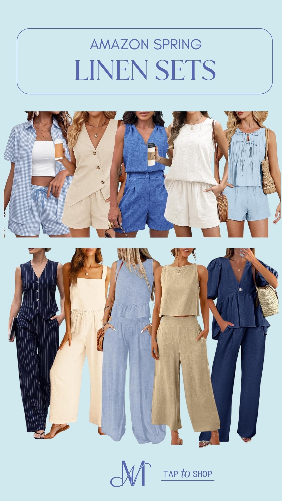 THESE LINEN SETS ARE EVERYTHING FOR SPRING 🤍

Lightweight, breathable & SO easy to style 🍃✨

The neutral tones + soft blues = effortless chic every time
throw on with sandals or sneakers & you’re DONE 🤍

Wearing sets like these on repeat because they’re comfy but still look put together (no overthinking outfits!!)

linen sets, amazon fashion, spring outfits, matching sets, neutral outfits, casual chic, summer outfits, breathable clothing, everyday style, minimalist fashion

#LTKootd #LTKSeasonal