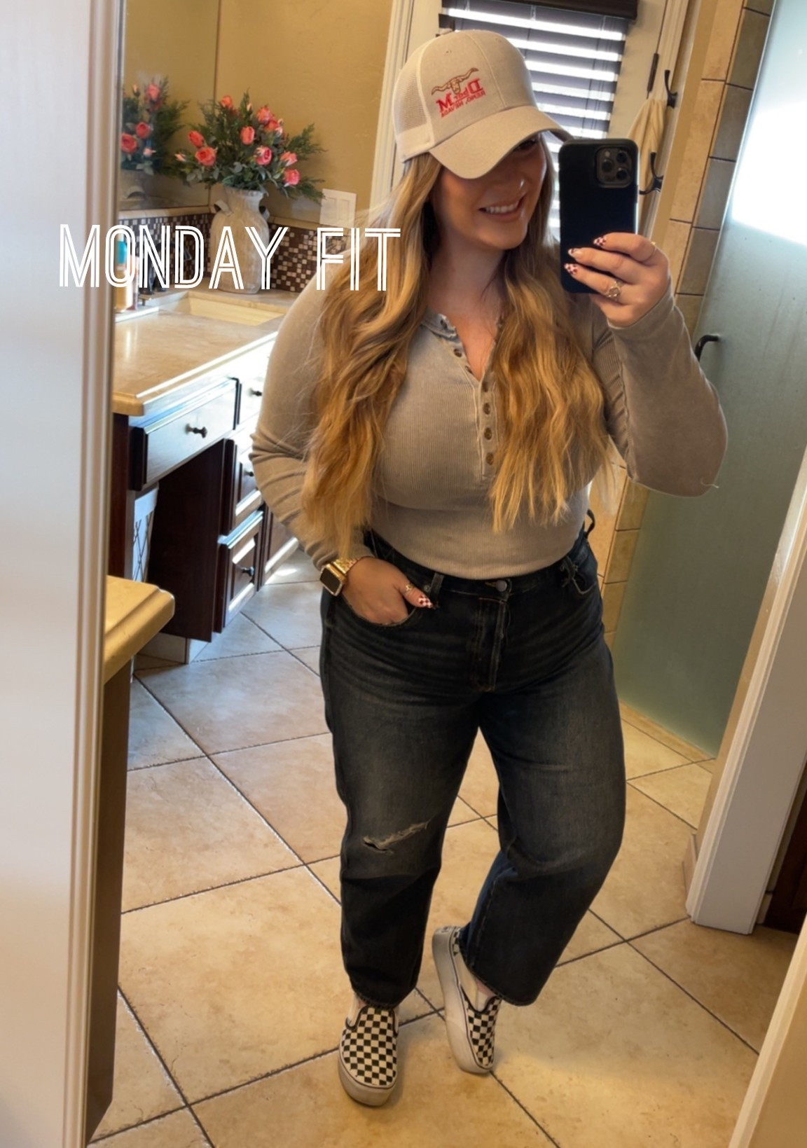 Monday fit: mom casual for appointments and running errands. These jeans are a new fave of mine they have a button fly and hold everything in. They also hit my ankle perfect I’m 5’3 for reference. 🤍 Happy Monday all 

#LTKmomlife #LTKdayinmylife #LTKootd