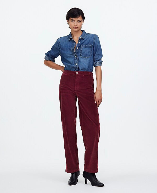 The Emmett Wide-Leg Pant in Corduroy: Welt Pocket Edition | Madewell