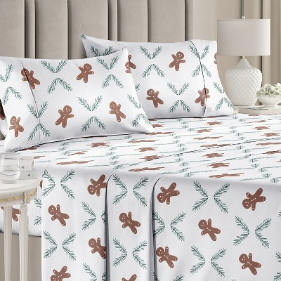 CGK Linens 4 Piece Christmas Pattern Sheet Set - Soft, Wrinkle-Resistant Holiday Bedding in Ginger, Size Full | Target