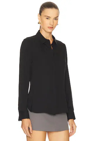 Classic Fitted Shirt in Black | Revolve Clothing (Global)