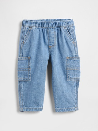 Baby Pull-On Barrel Cargo Jeans | Gap (US)