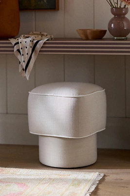 Modella Performance Linen Ottoman | Anthropologie (US)