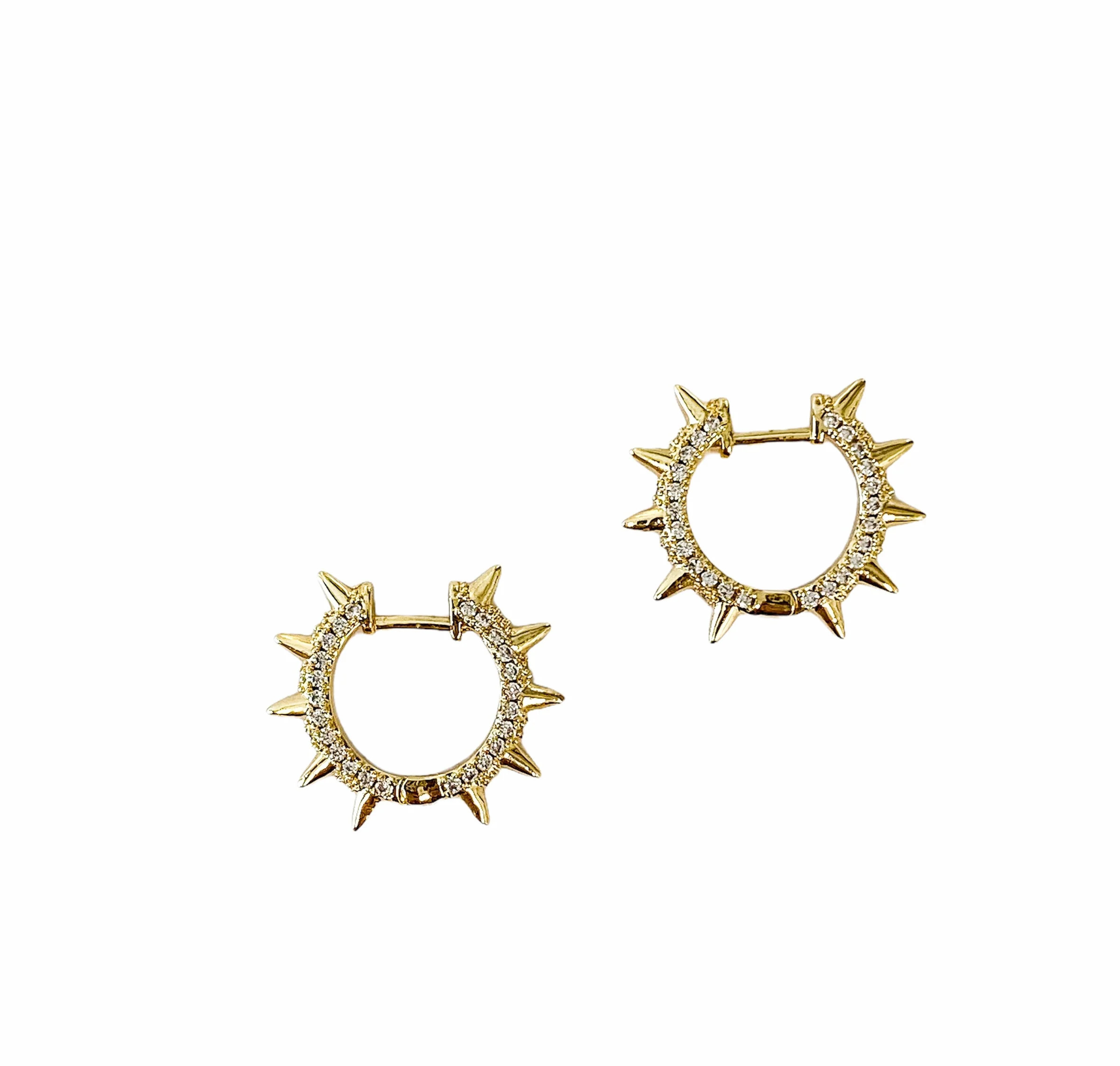 Clear Spiked Huggies | Meghan Bo Designs