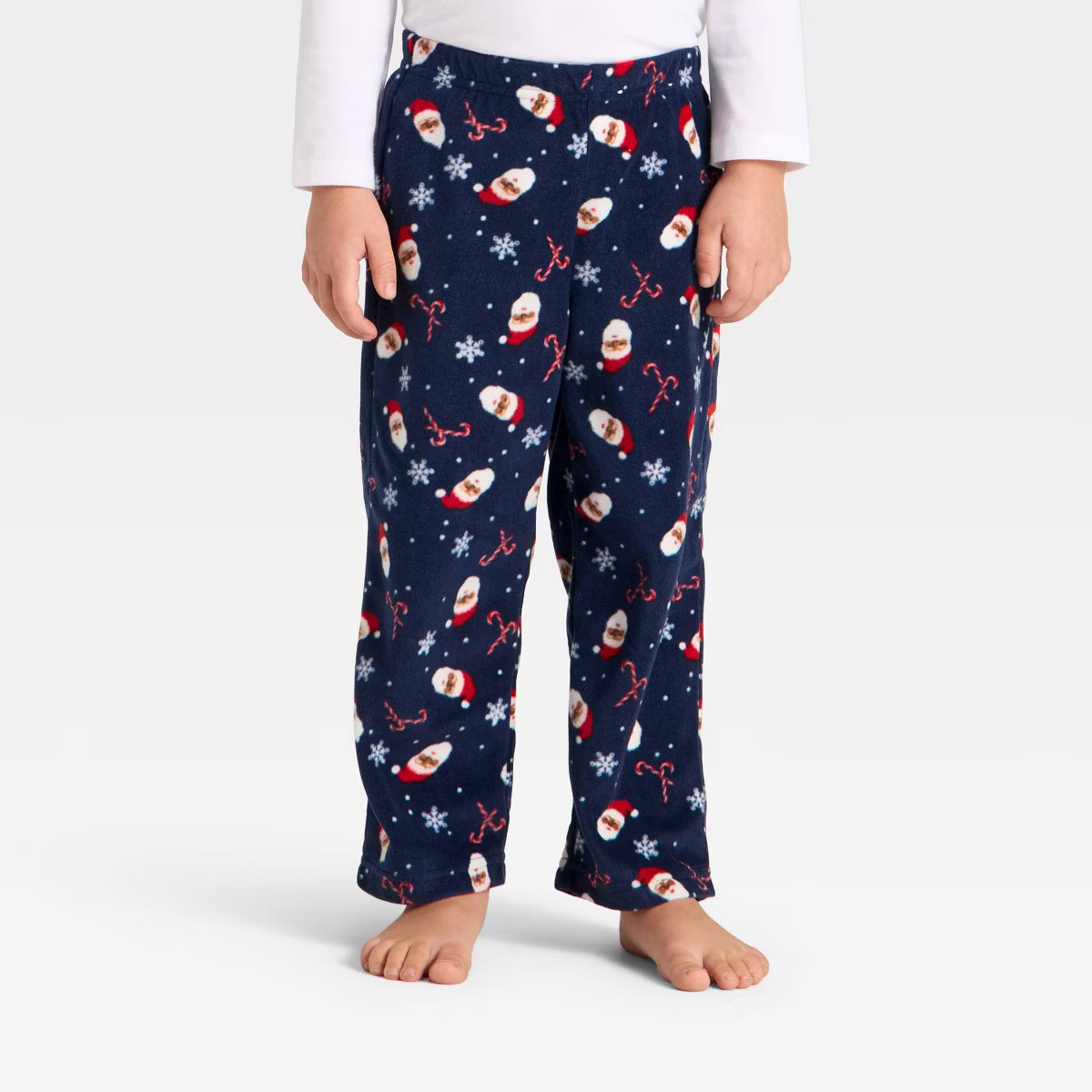Toddler Santa Print Microfleece Holiday Matching Family Pajama Pants - Wondershop™ Blue | Target