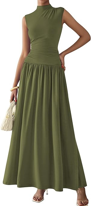 PRETTYGARDEN Women's Skirt Sets 2025 Summer Trendy 2 Piece Outfits Sleeveless Ruched Fitted Tops ... | Amazon (US)