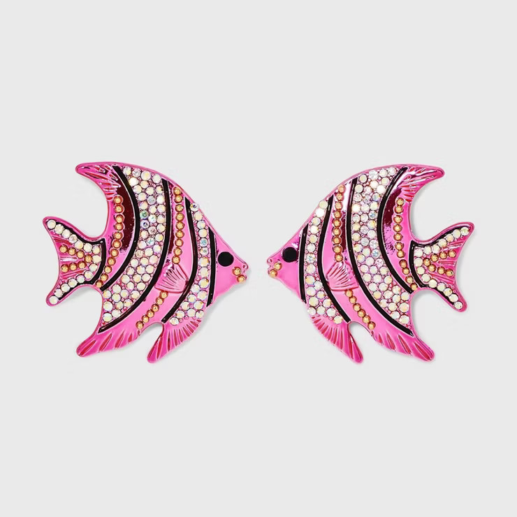 SUGARFIX by BaubleBar 'Take it for a Fin' Statement Earrings - Pink | Target