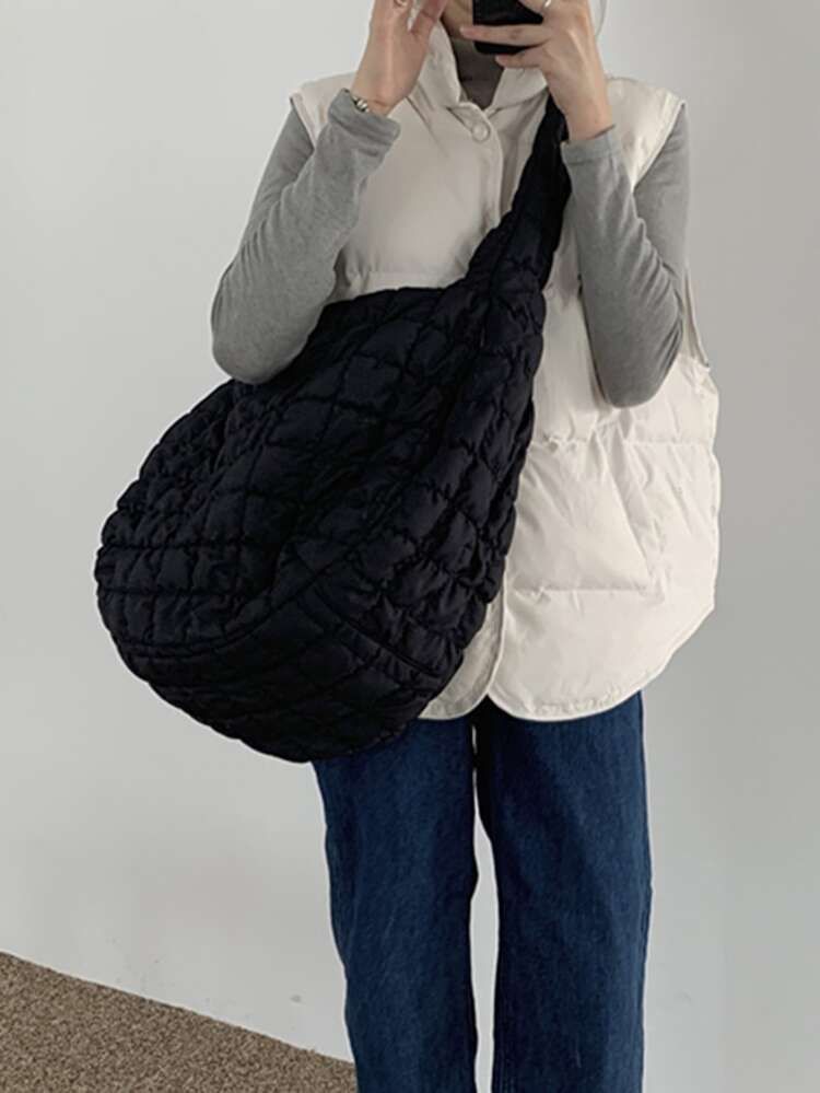 Minimalist Large Capacity Shoulder Bag | SHEIN