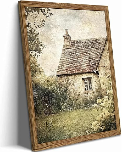 Vintage Farmhouse Wall Art, 3D Textured Nature Landscape Wall Decor Paintings, Hand Drawn Sandsto... | Amazon (US)
