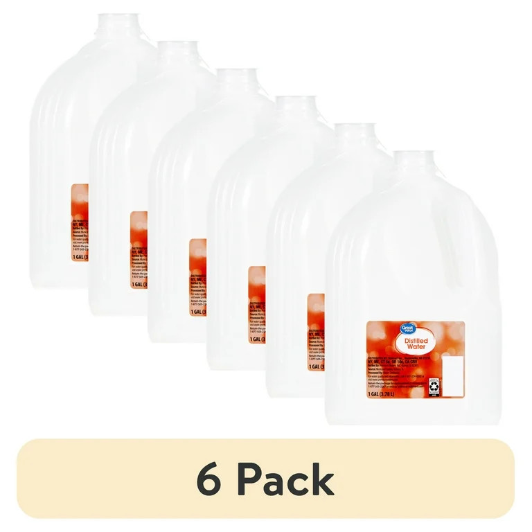 (6 pack) Great Value Distilled Water, 1 Gallon Jug | Walmart (US)