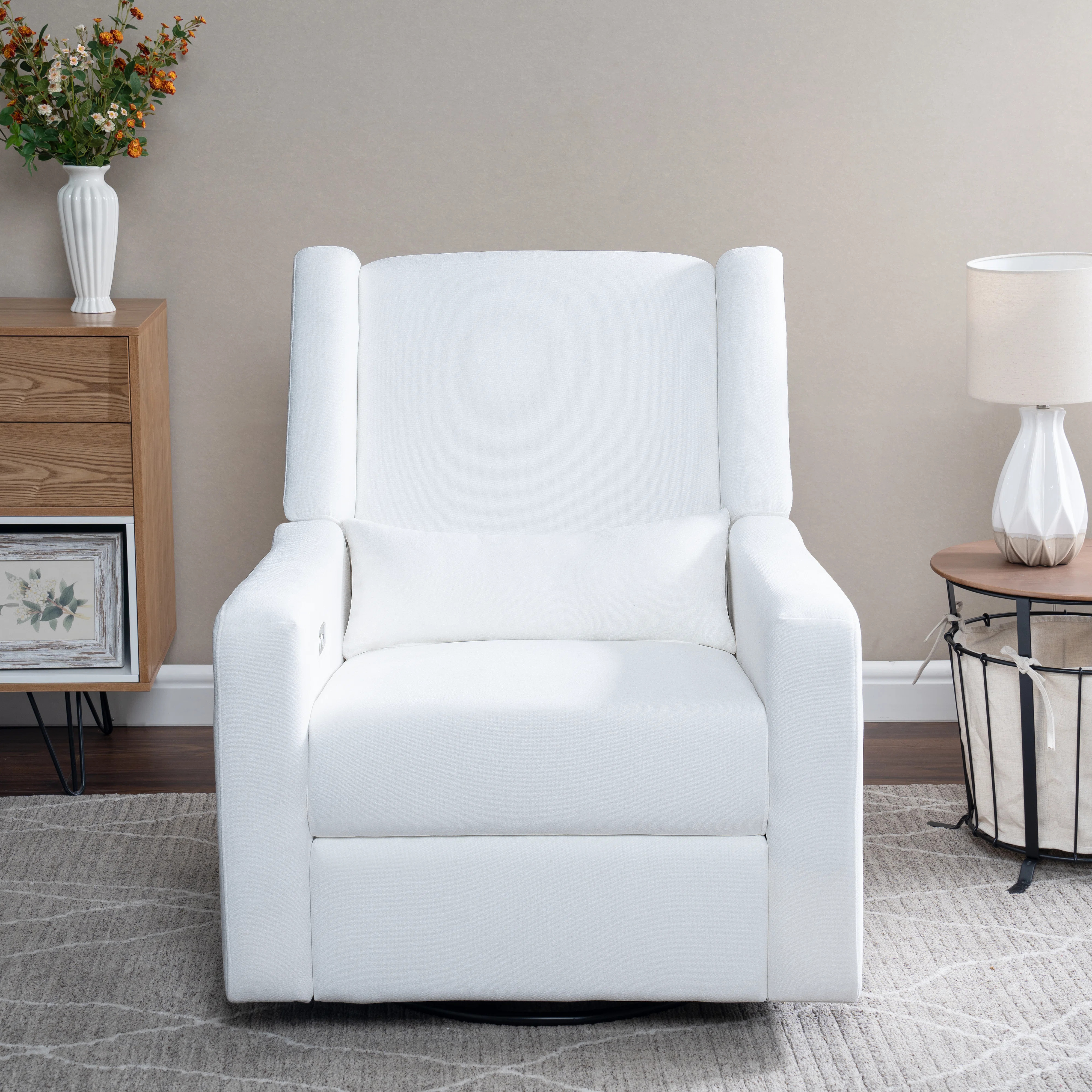 Latitude Run® Cutlor Luxury Power Motion Recliner  Swivel Glider, Upholstered Reclining Sofa Cha... | Wayfair North America