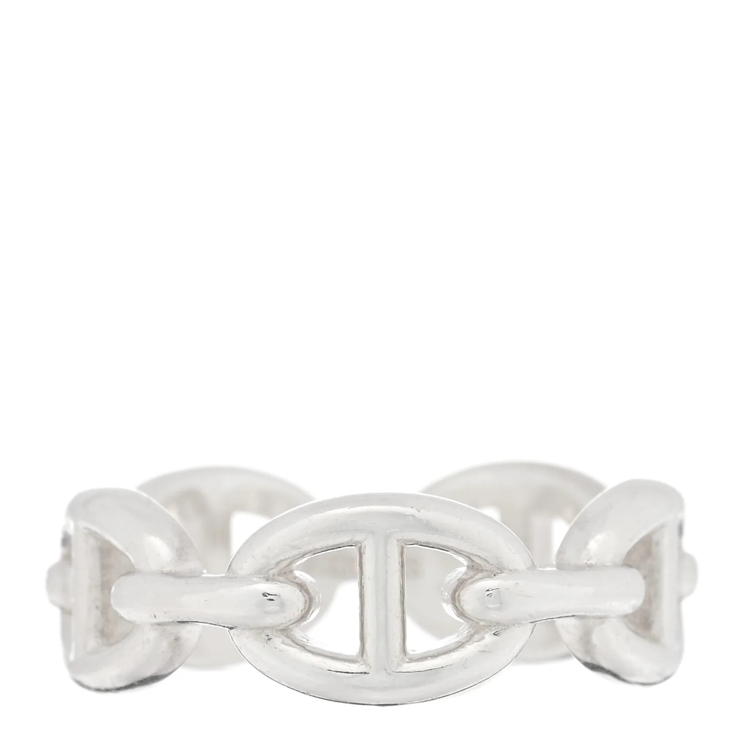 Sterling Silver PM Chaine d'Ancre Enchainee Band Ring 56 7.75 | FASHIONPHILE (US)