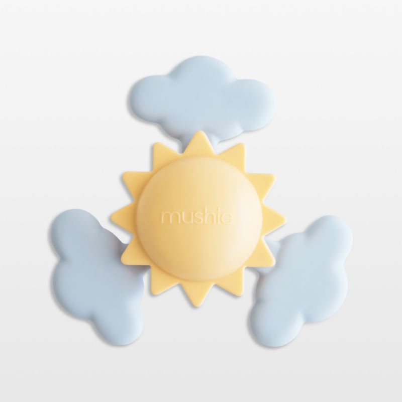 Mushie Yellow Sunshine Baby Suction Spinner Toy + Reviews | Crate & Kids | Crate & Barrel