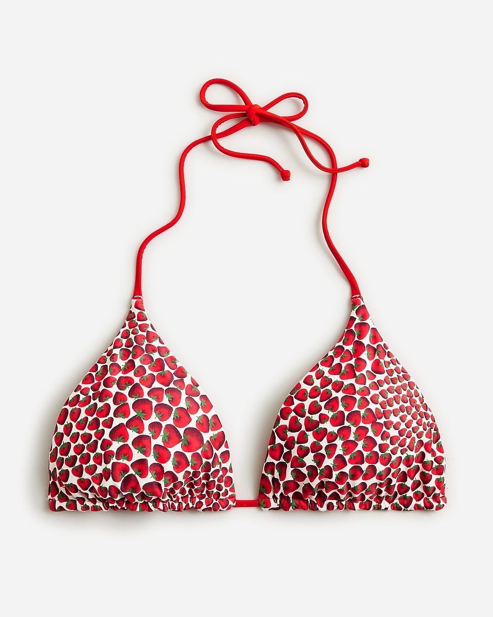 Perfect string bikini top in reversible print | J.Crew US