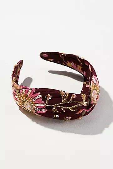 Deepa Gurnani Romlee Beaded Twist Headband | Anthropologie (US)