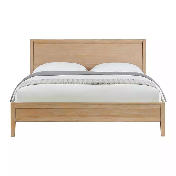 Natural Wood Grain Panel King Bed | Kirkland's Home