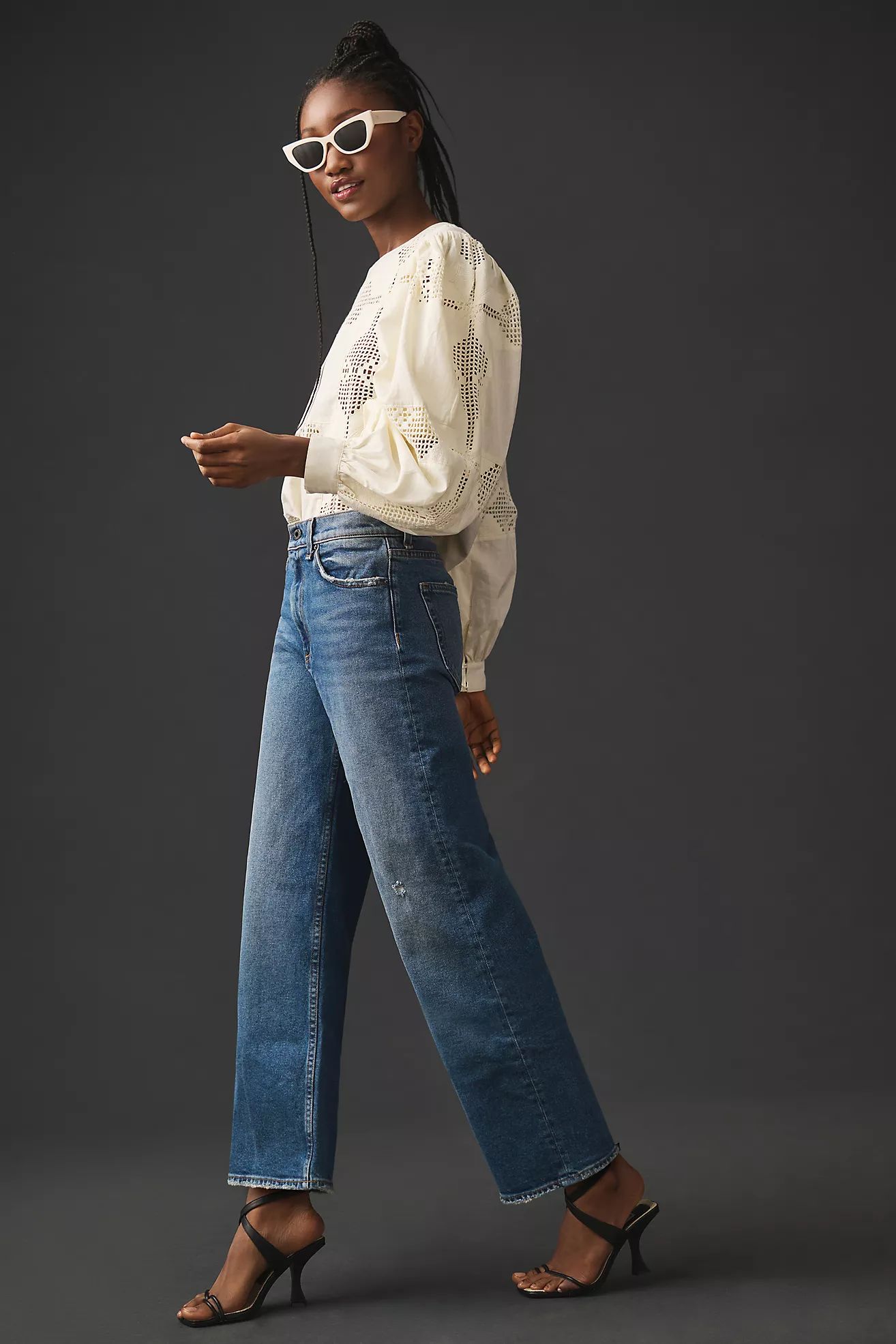 ASKK NY Wide-Leg Crop Jeans | Anthropologie (US)
