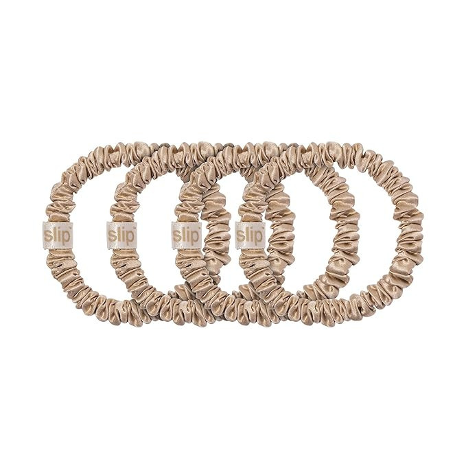 Slip Silk Skinny Scrunchies - Blonde - 100% Pure 22 Momme Mulberry Silk Scrunchies for Women - Ha... | Amazon (US)