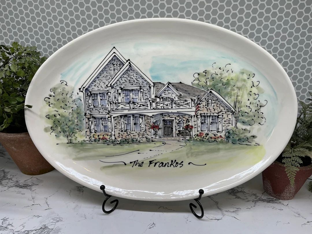 Personalized Platter Housewarming Gift Handmade Pottery - Etsy | Etsy (US)