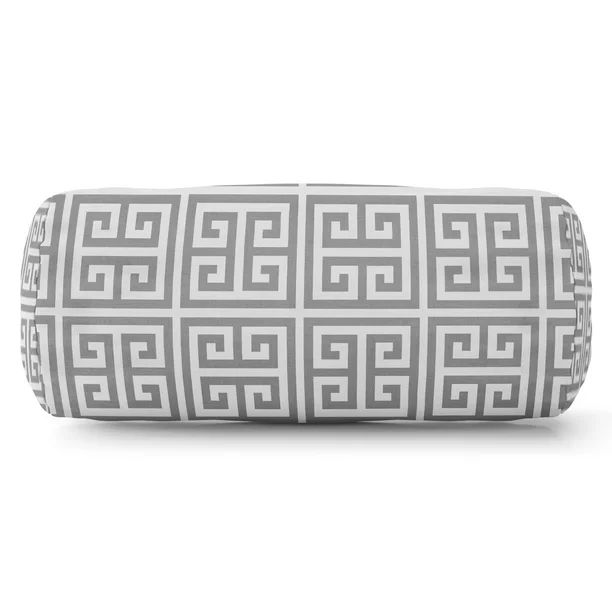 Majestic Home Goods Indoor Outdoor Gray Towers Round Bolster Decorative Throw Pillow 18.5 in L x ... | Walmart (US)