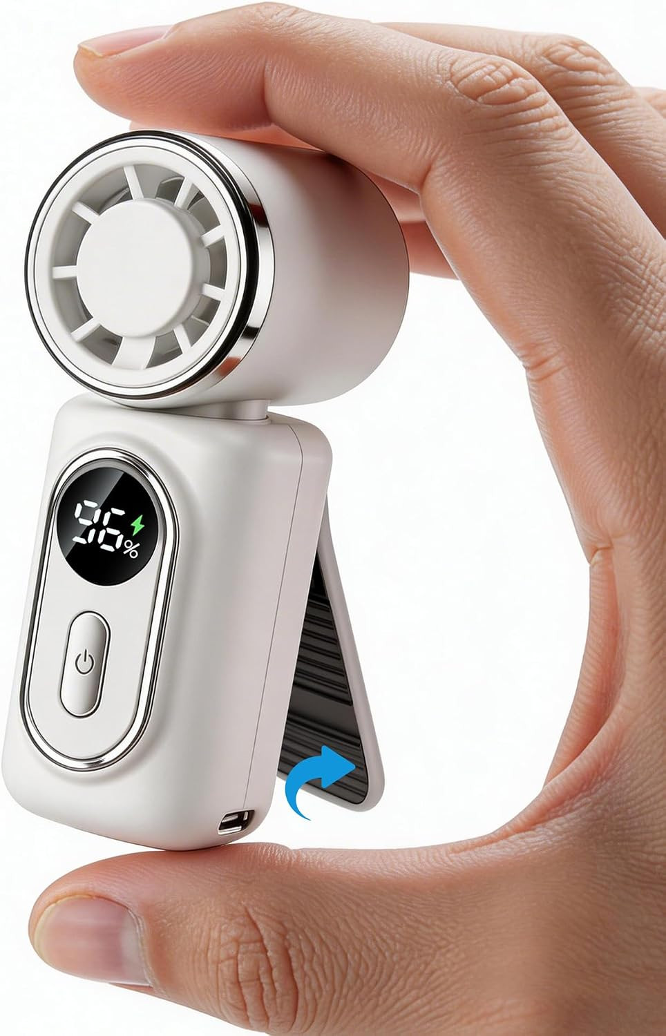 Portable rechargeable handheld small fan， With built-in fixed clamp | Amazon (US)