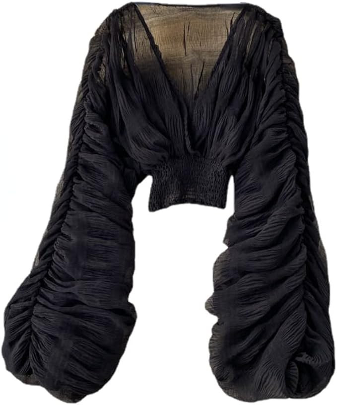 Bell Sleeve Tops for Women Dressy Tops for Evening Wear Lace Blouses for Women | Amazon (US)