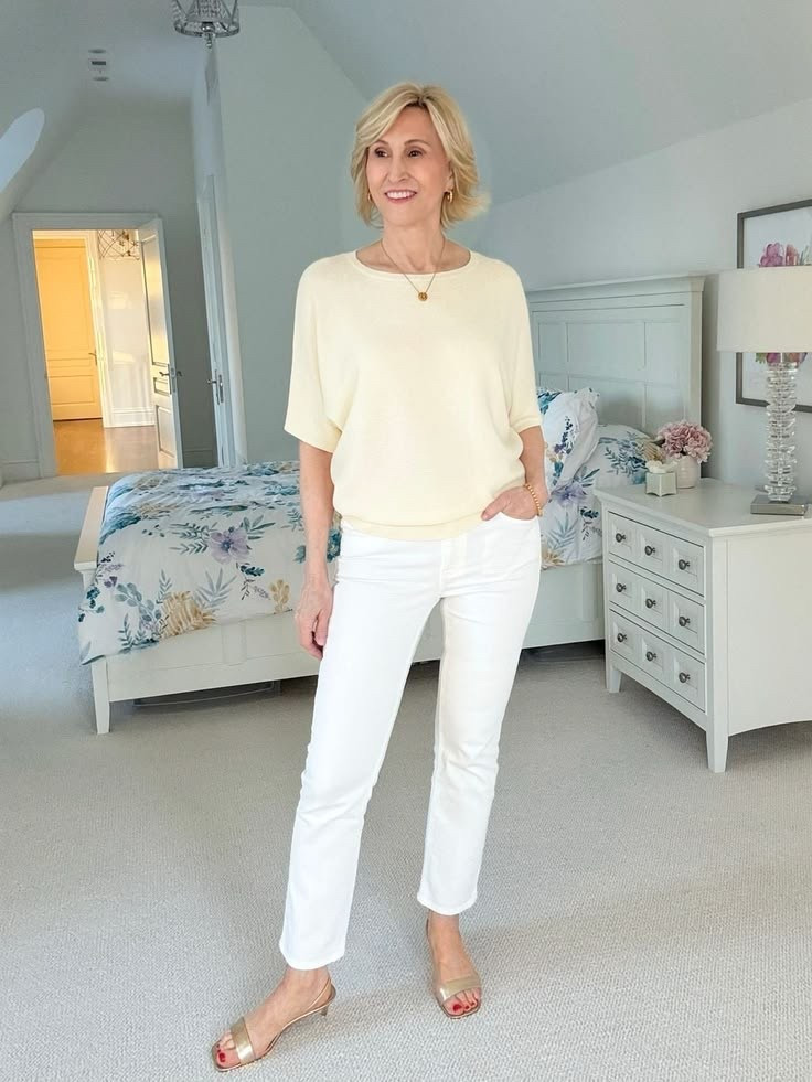 There’s something about yellow that just instantly lifts my mood ☀️ Paired it with my go-to straight leg white jeans and finished it off with gold sandals for a little extra glow.

It’s one of those outfits that feels fresh, easy, and just a bit polished without trying too hard — perfect for sunny days and feeling put together in minutes 🤍✨

#LTKSeasonal #LTKootd #LTKOver40