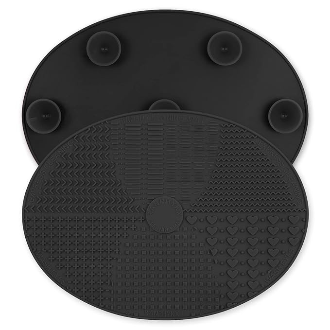 Makeup Brush Cleaner Mat Silicone Brush Cleaning Mat Big Size Make Up Brush Clean Pad with Suctio... | Amazon (US)