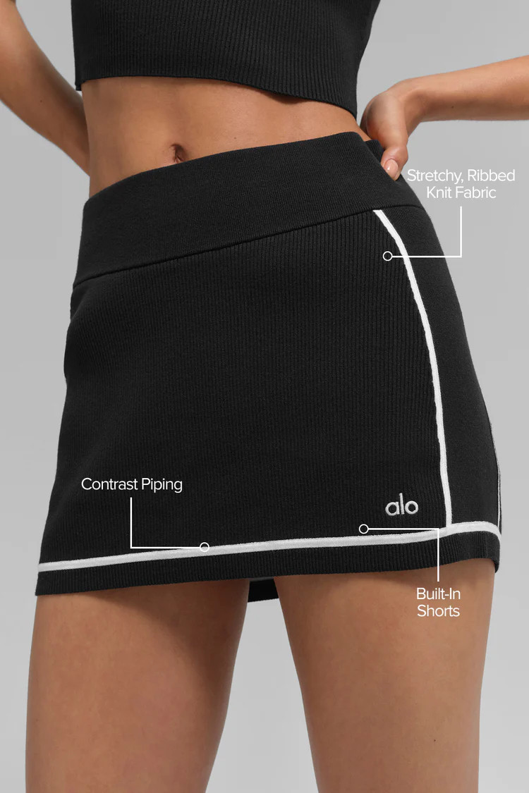 Ribbed Sweater Knit Highline Mini Skirt | Alo Yoga (US)