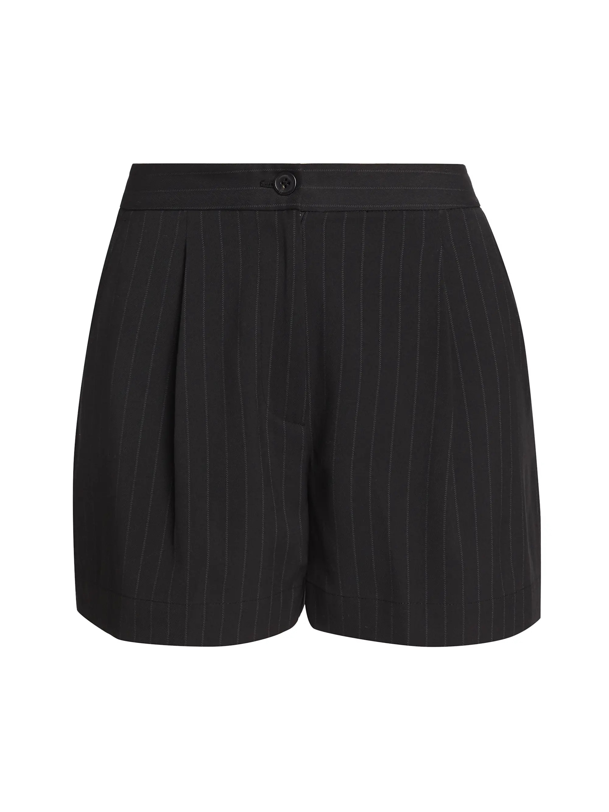Pleated Twill Pinstriped Shorts | Saks Fifth Avenue