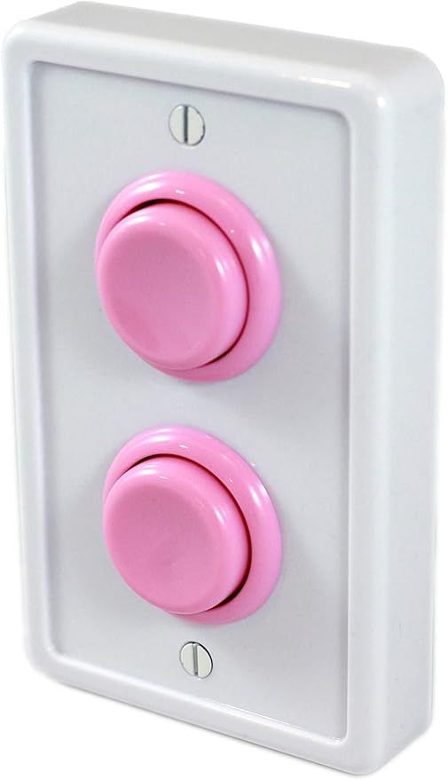 Arcade Light Switch Plate Cover, Single Switch (Pink), 1-Gang Standard Size Rocker Wall Plate, Ga... | Amazon (US)