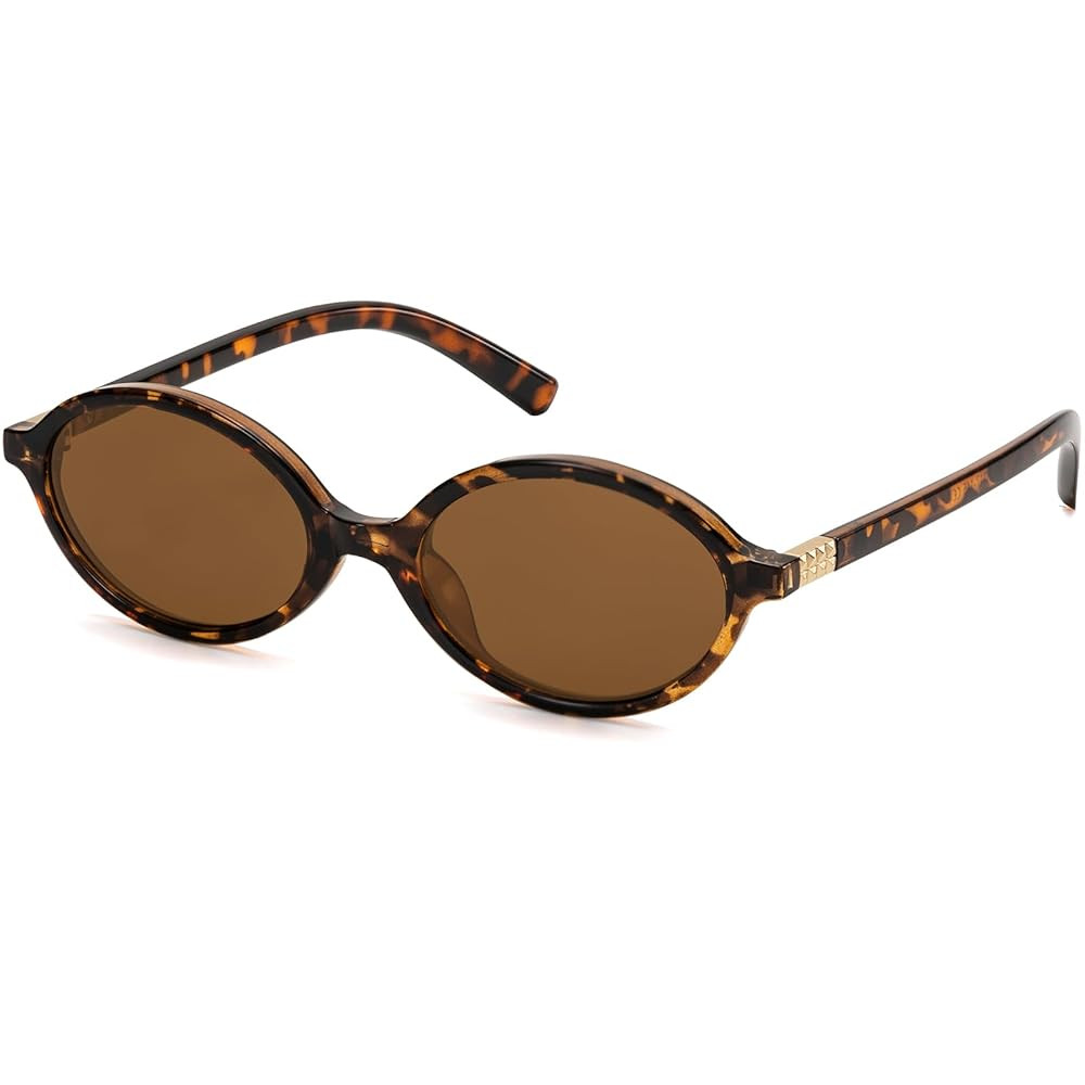 Retro Oval Sunglasses for Women Vintage 90s Y2K Trendy Designer Sun Glasses | Amazon (US)