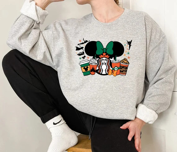 Halloween Starbucks Sweatshirt Halloween Disney Shirt | Etsy | Etsy (US)
