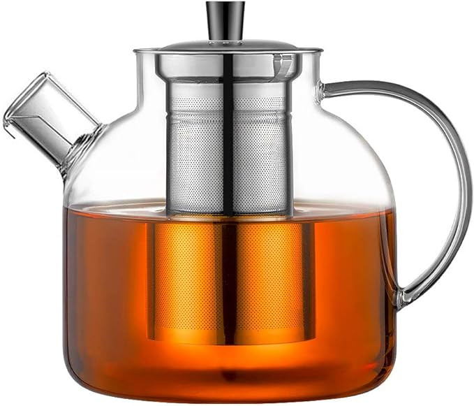 1500ml(50oz) Glass Teapot with Removable Infuser, Ehugos Stovetop Safe Large Tea Pot, Blooming an... | Amazon (US)