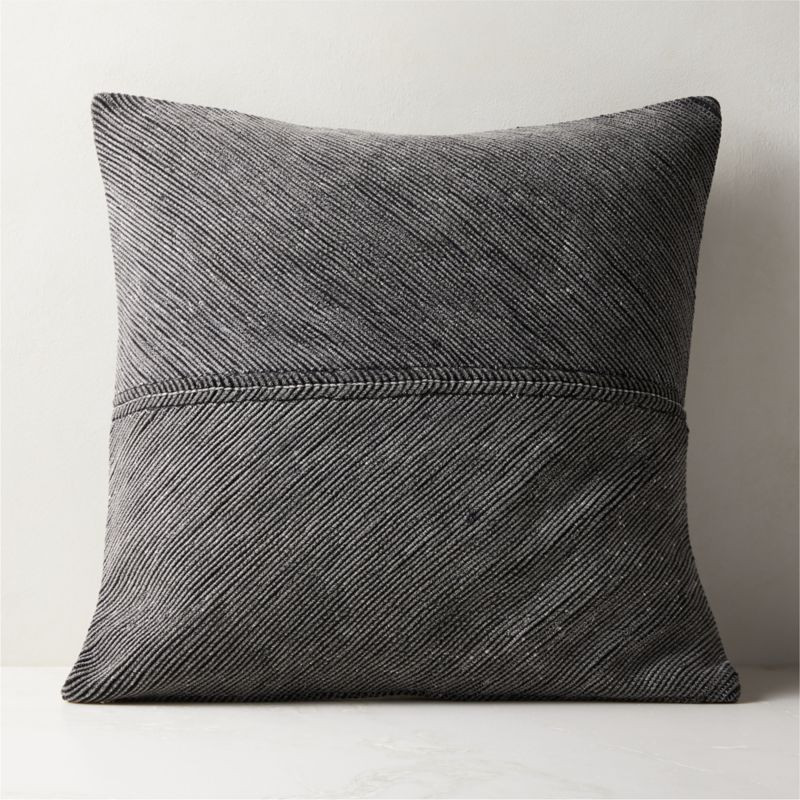 Convey Black Modern Throw Pillow With Down-Alternative Insert 23" + Reviews | CB2 | CB2