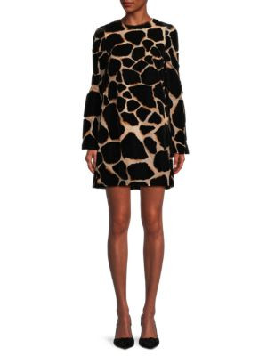 Dolce&Gabbana Giraffe Print Mini Shift Dress on SALE | Saks OFF 5TH | Saks Fifth Avenue OFF 5TH