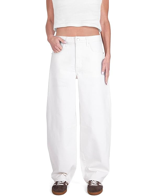 Womens Baggy Barrel Jeans Wide Leg Mid Rise Premium Denim Pants | Amazon (US)