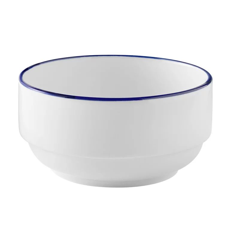 Mainstays Blue Rim Stoneware Bowl | Walmart (US)