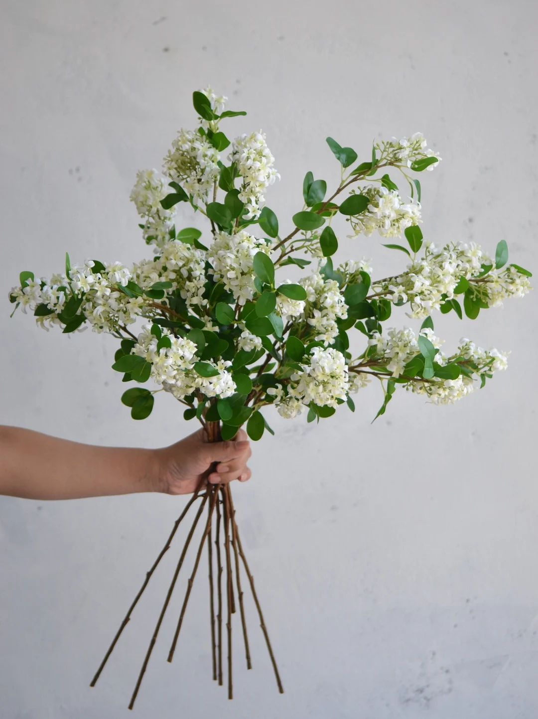 30" Cream Fake Lilacs Flower Branch, Faux Spring Flower Stem,| Centerpieces | Floral | Wedding/Ho... | Etsy (US)