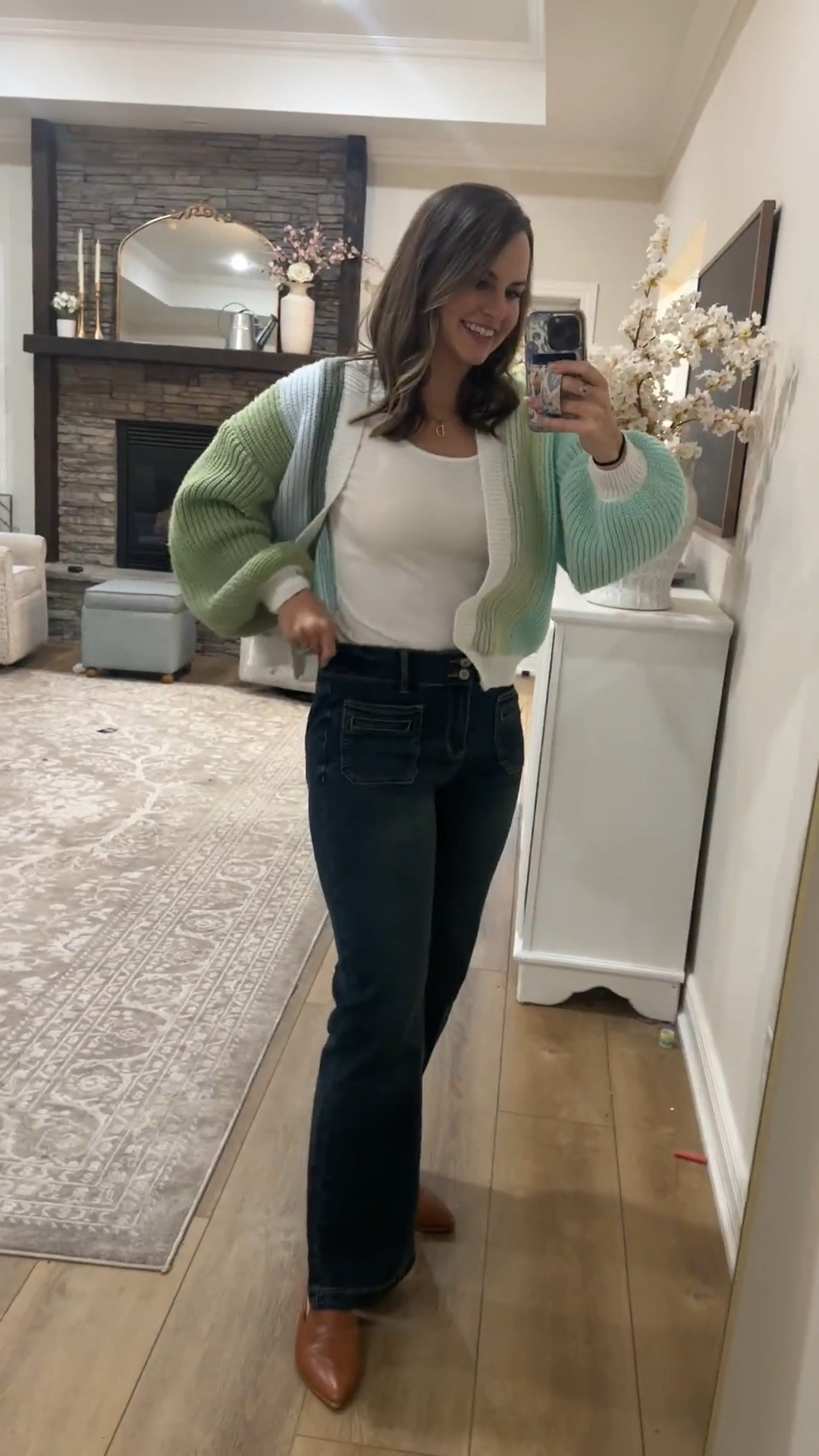 Loving this green color block cardigan and jeans from Amazon!!! All on sale for early Black Friday deals! 

#LTKCyberWeek #LTKSaleAlert #LTKdayinmylife