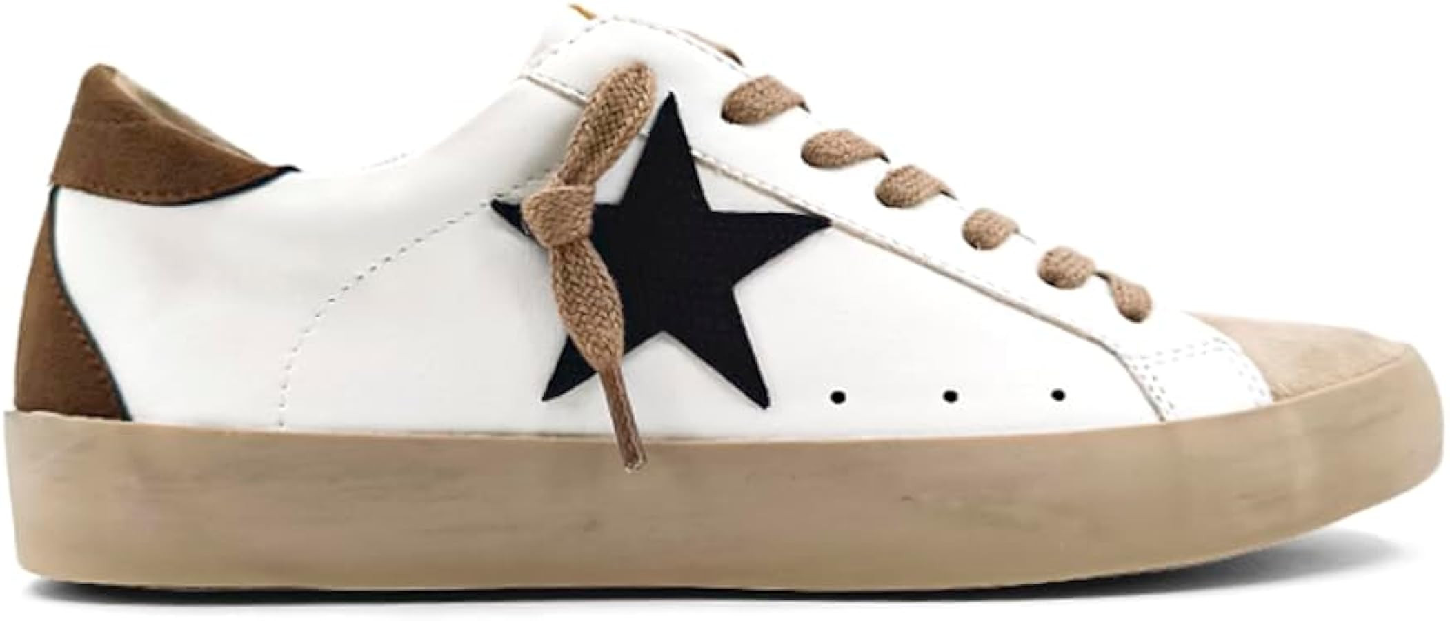 Shu Shop Pamela - Zapatos deportivos con cordones para mujer, casuales, color beige, marrón, bla... | Amazon (US)