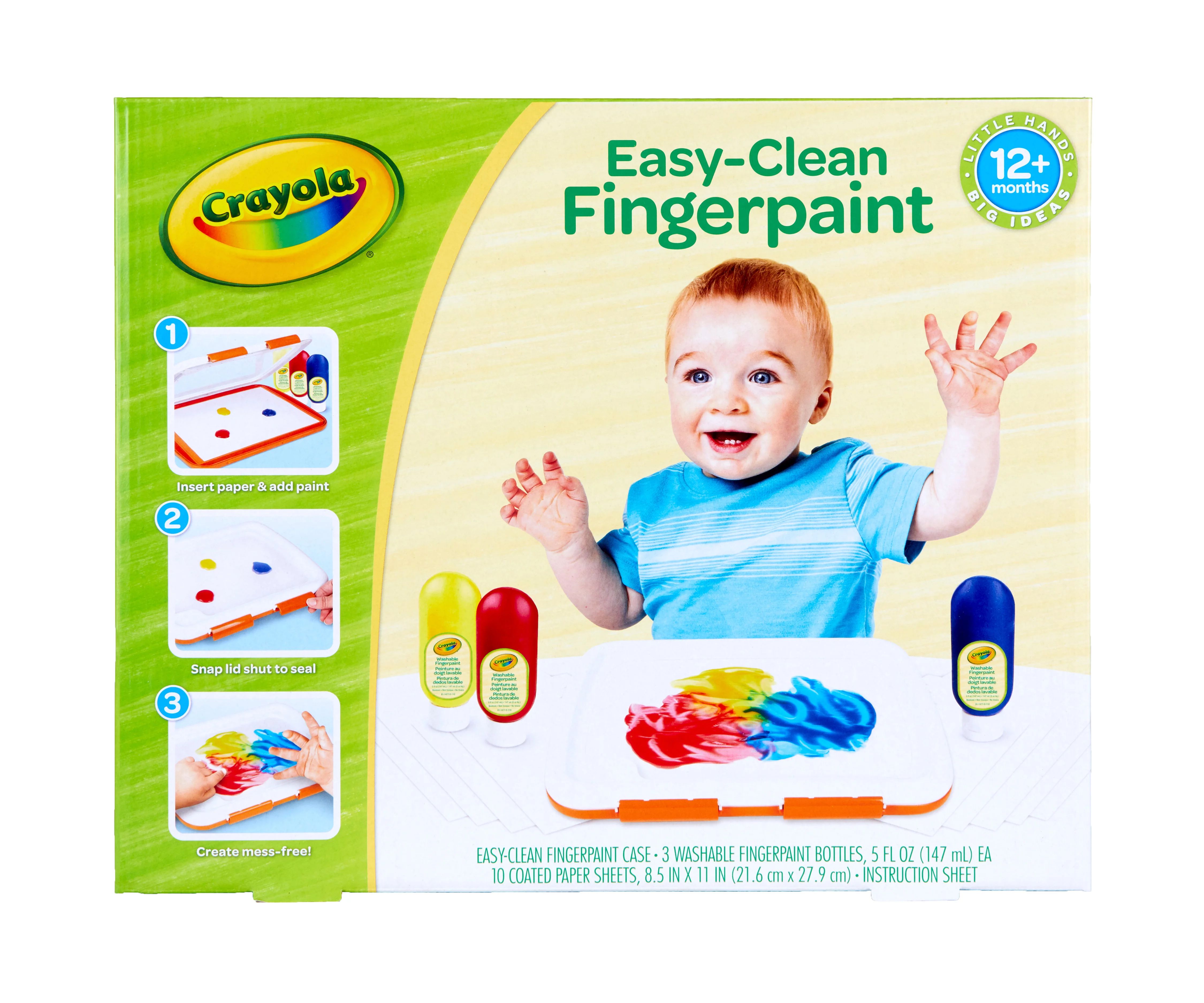 Crayola Easy Clean Finger Washable Paint, Art Supplies for Toddler, Gift for Kids, Child | Walmart (US)