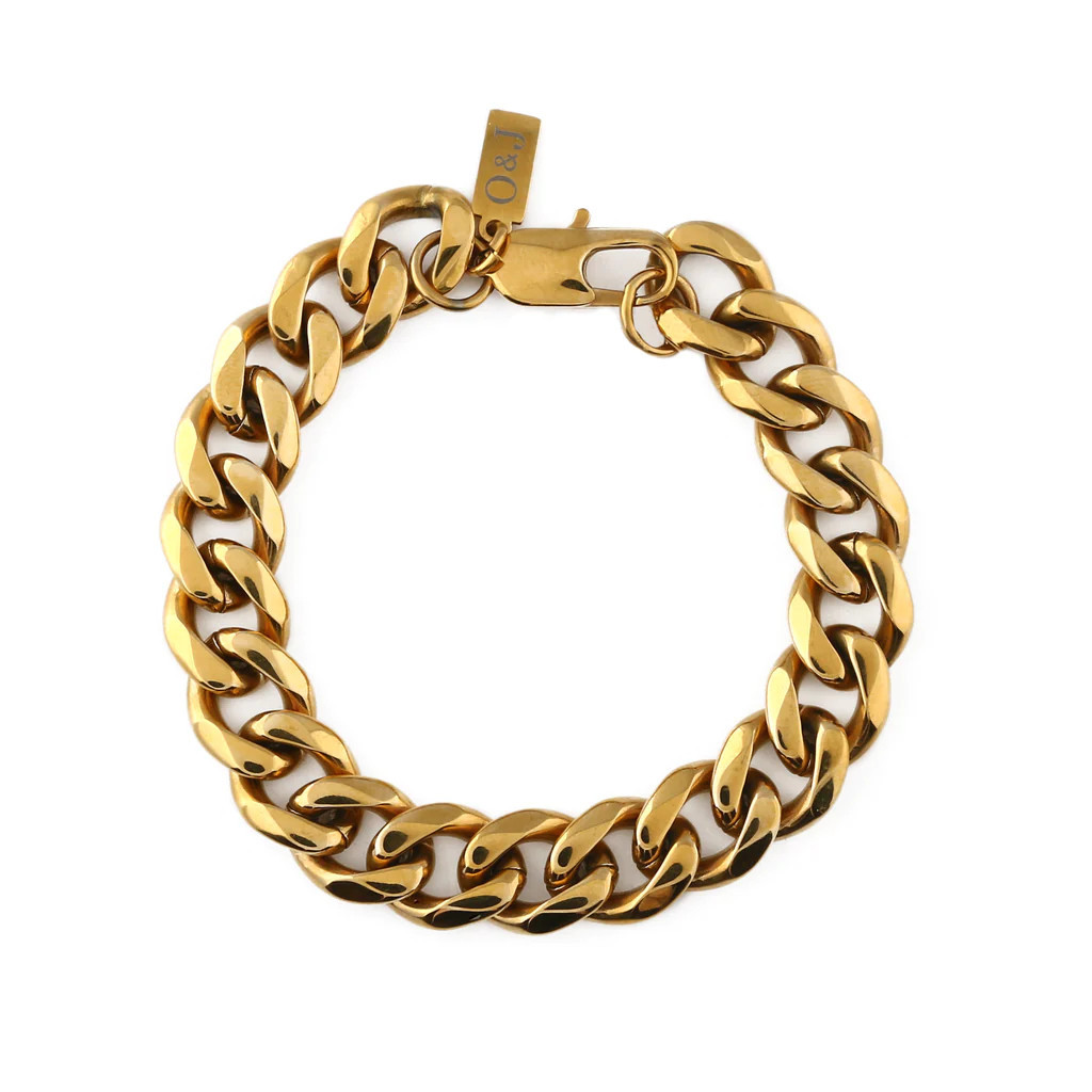 Chunky Curb Chain Bracelet - Gold | Orelia