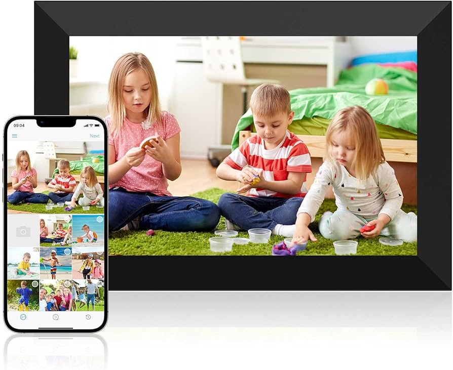 10.1 Inch WiFi Digital Picture Frame, 1280x800 HD IPS Touch Screen Cloud Smart Photo Frames, Auto... | Amazon (US)