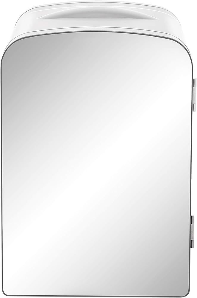 Chefman Portable Mirrored Personal Fridge, 4 Liter Mini Refrigerator, Skin Care, Makeup Storage, ... | Amazon (US)