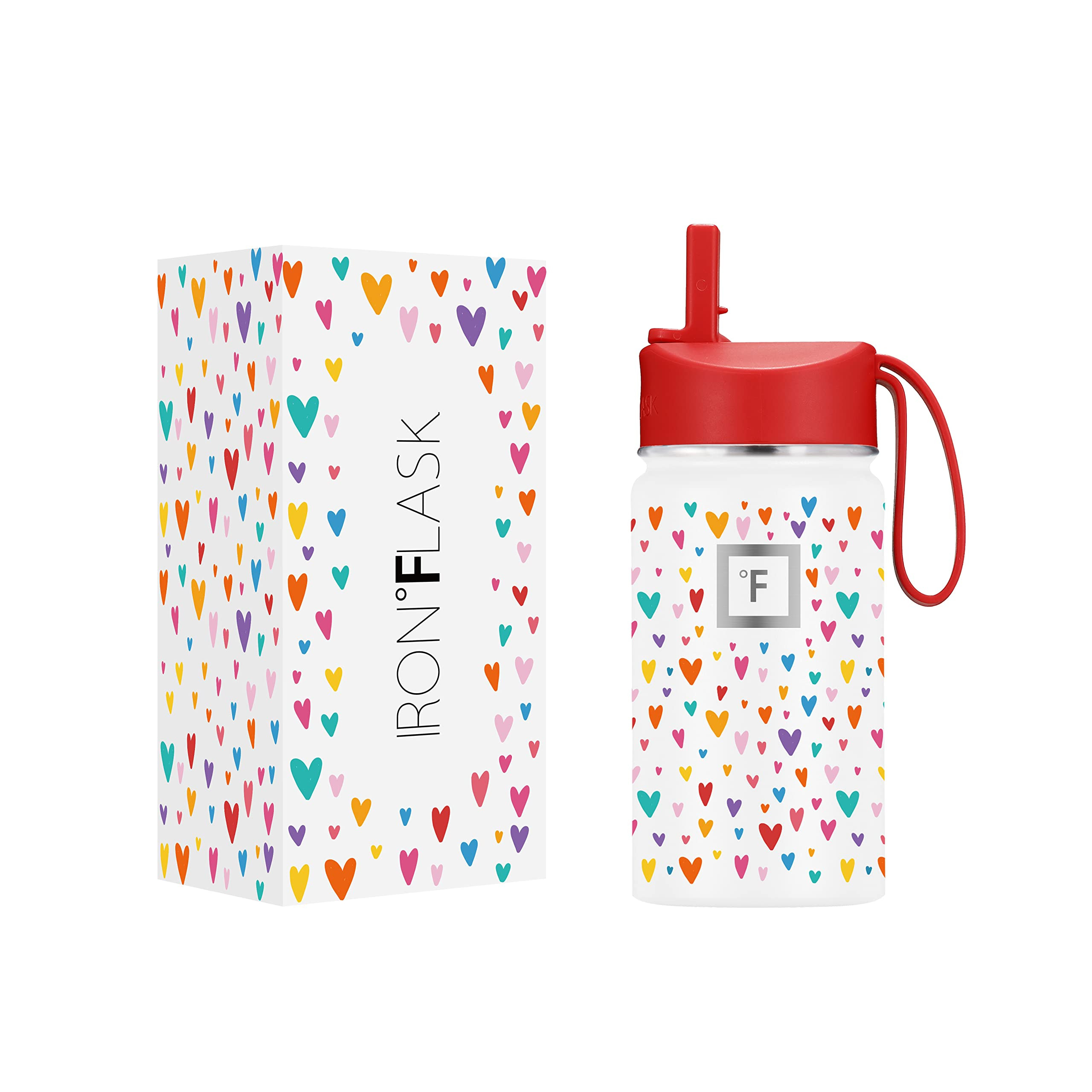 IRON °FLASK Kids Water Bottle - Straw Lid, 20 Name Stickers, Vacuum Insulated Stainless Steel, D... | Amazon (US)