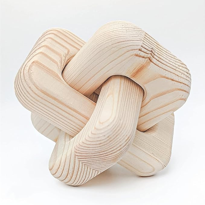 Wood Chain Link Decor for Coffee Table - Living Room Decor, Wood Knot Decor for Home - Table, She... | Amazon (US)