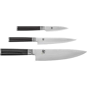 Shun Cutlery Classic 3 Piece Starter Set, Includes 8" Chef's, 3.5" Paring, 6" Utility Knife, Hand... | Amazon (US)