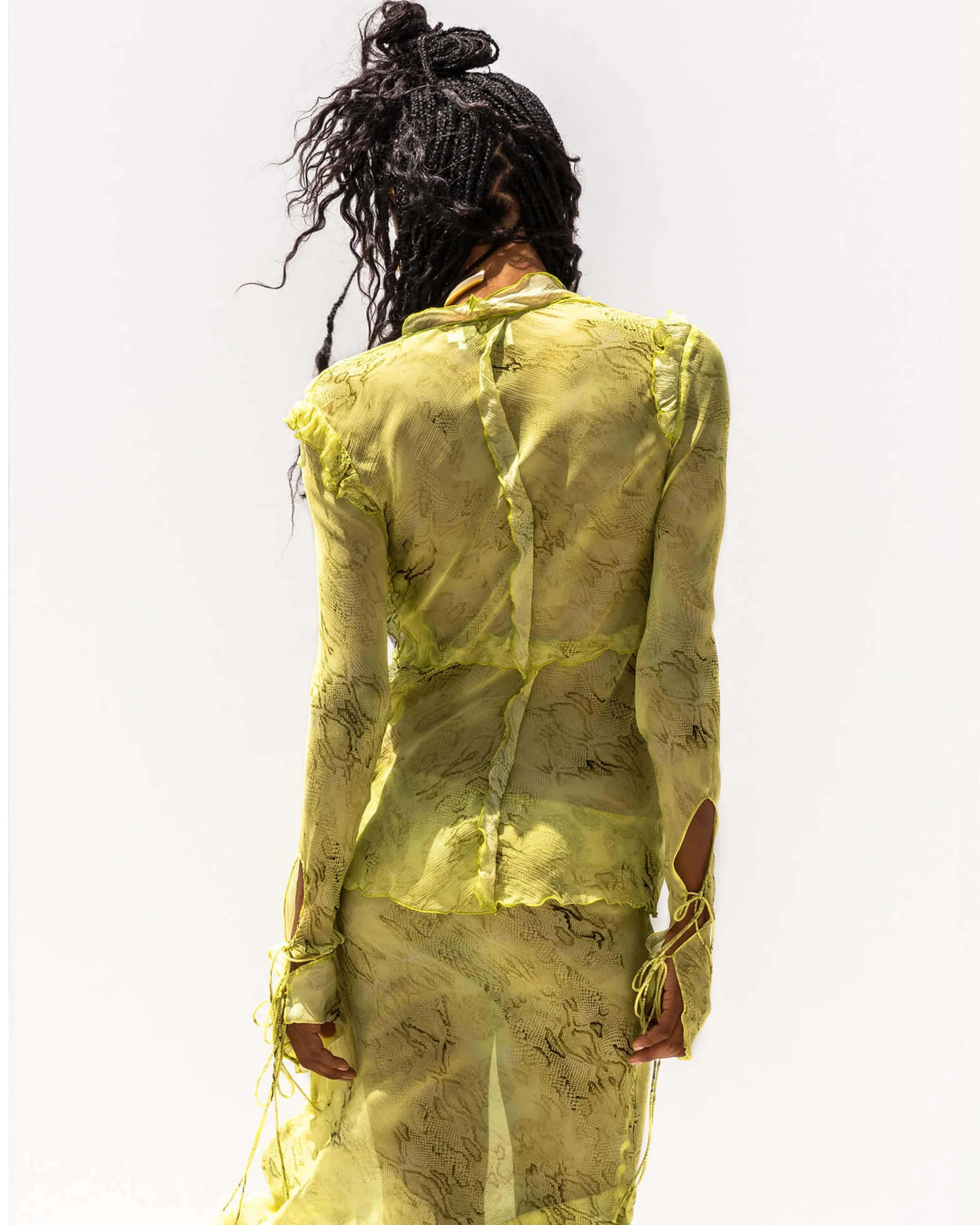 COBRA BLOUSE LIME | Rat & Boa